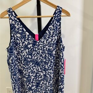 Lilly Pulitzer Pink and Blue Floral Sleeveless Top